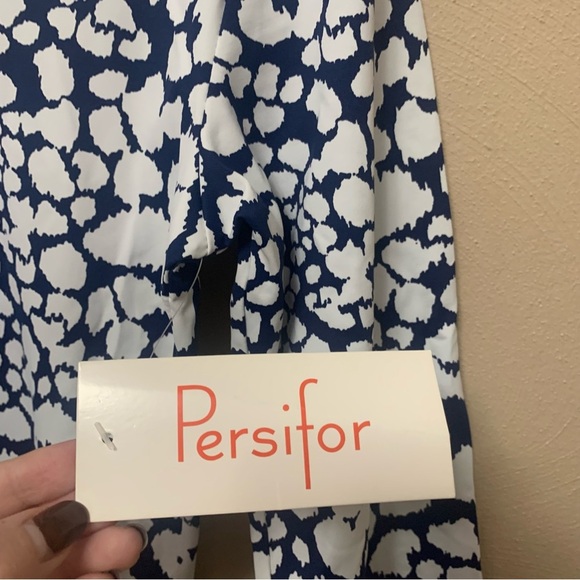 Persifor Kilpatrick Panthera Dress Blue White Size Large NWT New - Picture 10 of 11